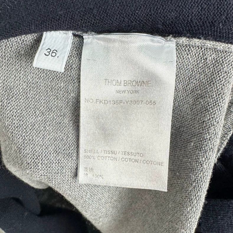 Thom Browne Thom Browne Gray and blue stitching four-striped sleeveles Size XXS / US 00 / IT 34 - 4 Thumbnail