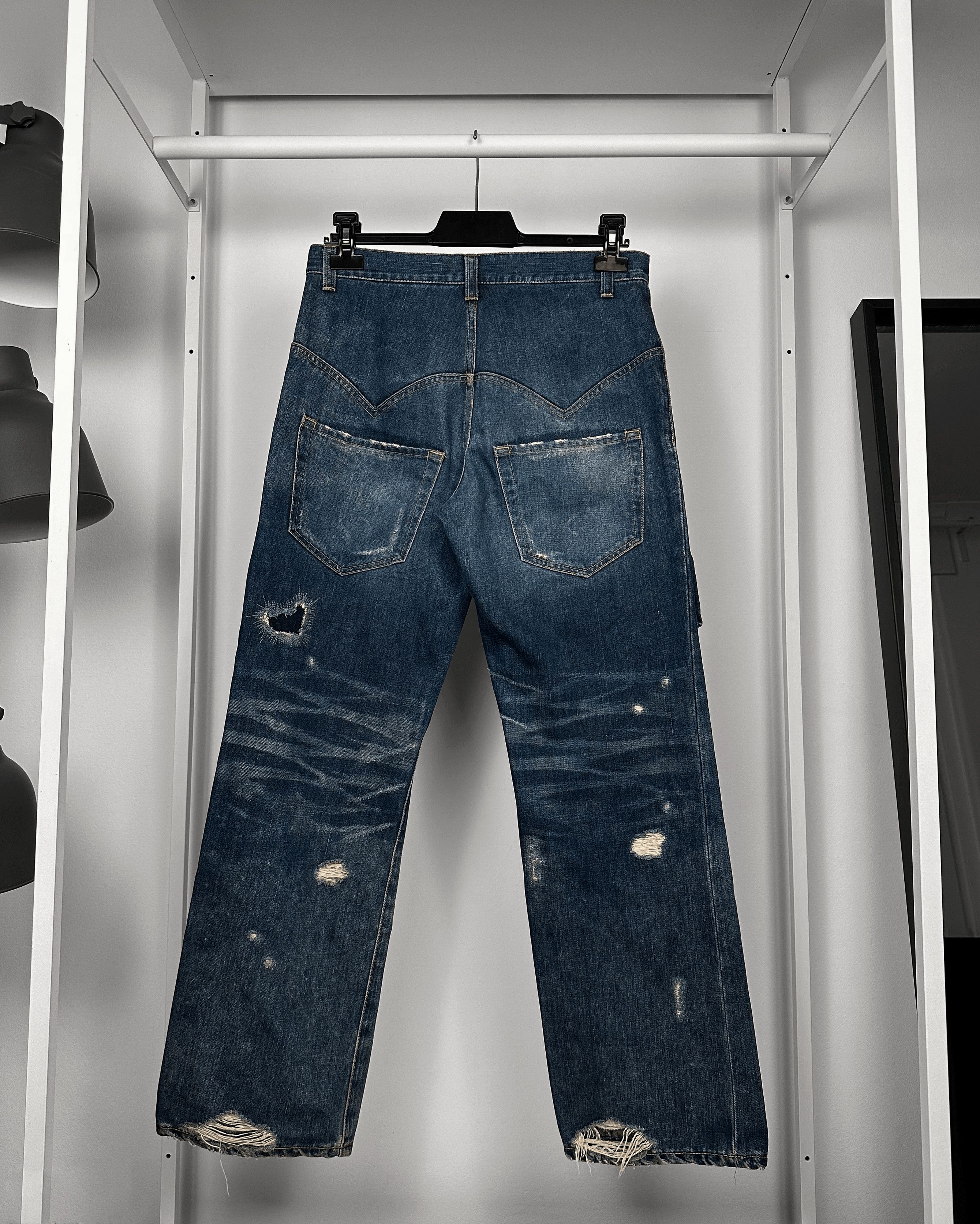 Issey Miyake Sunao Kuwahara Multi Pocket Cargo Jeans Size US 30 / EU 46 - 2 Thumbnail