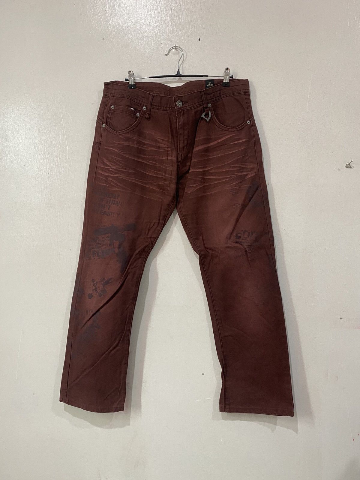 semanticdesign Semantic Design Buckle Wording Flare Pants Size US 33 - 1 Thumbnail