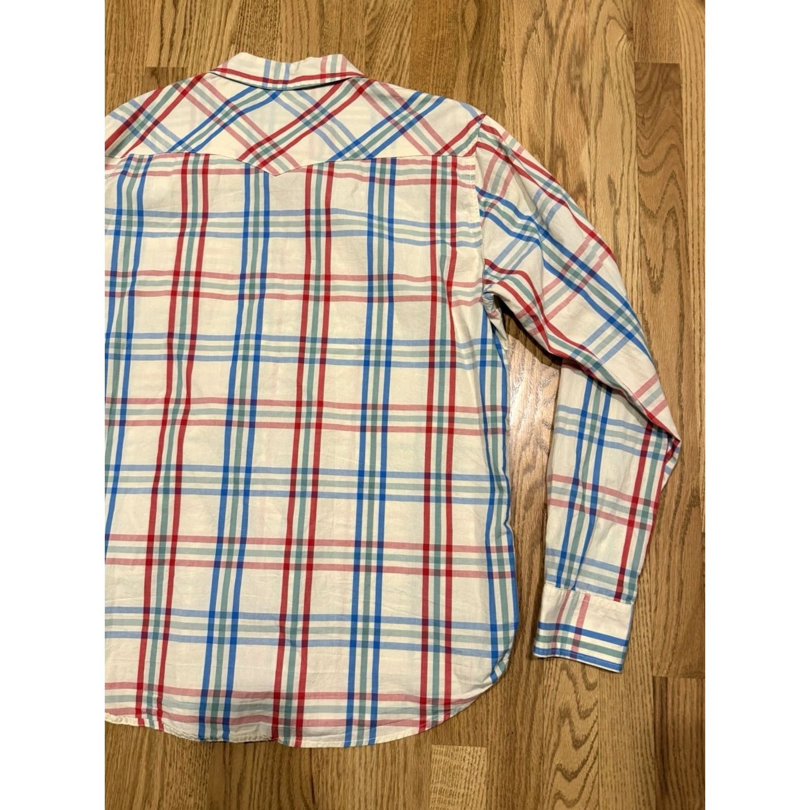 Topo Designs Topo Designs Plaid Button-Up Shirt Mens XL Long Sleeve Pockets Organic Cotton Multicolor Store Photos/Measurements Size US XL / EU 56 / 4 - 4 Thumbnail