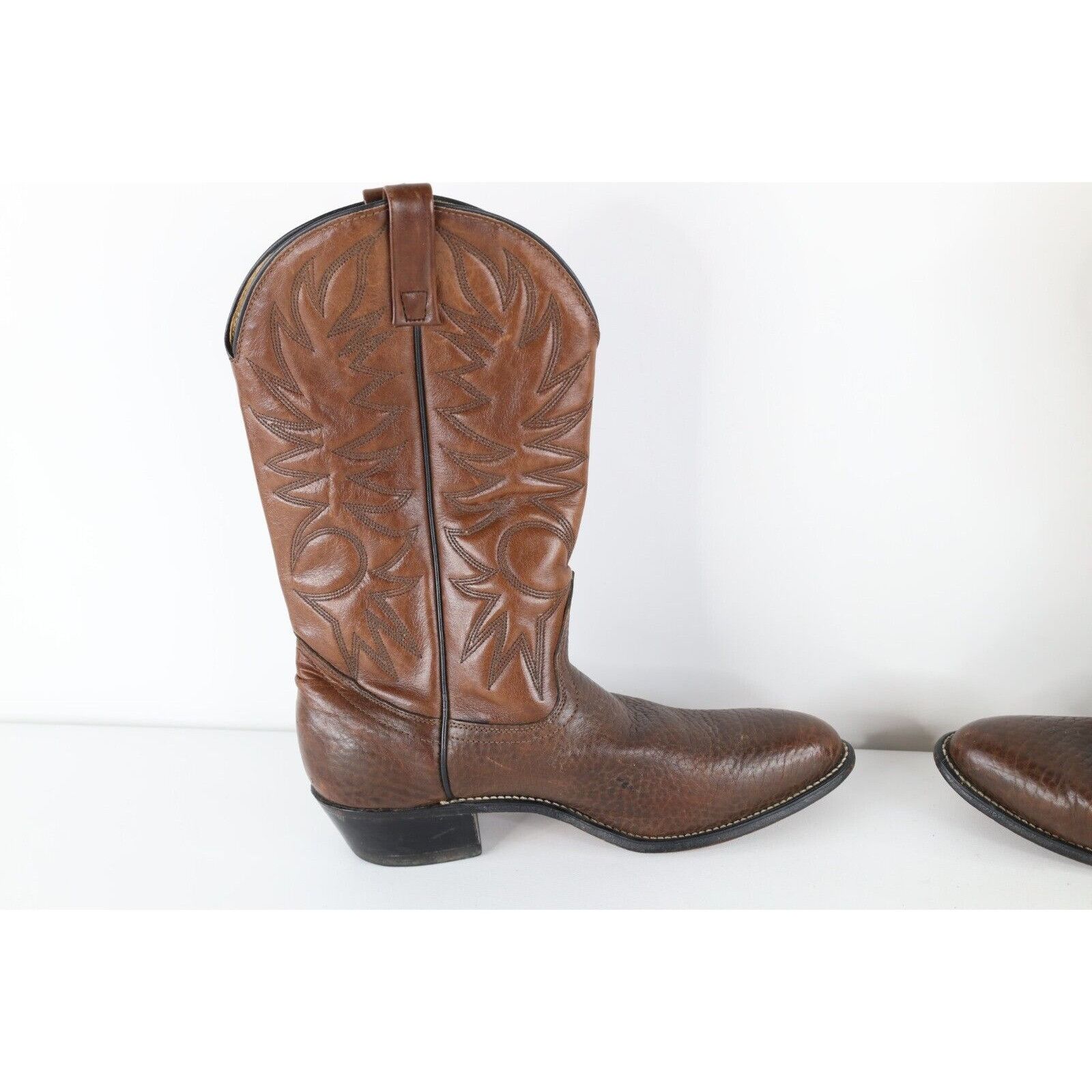 Vintage Vintage 70s Pebble Grain Tribal Leather Cowboy Boots Size US 10 / EU 43 - 9 Thumbnail