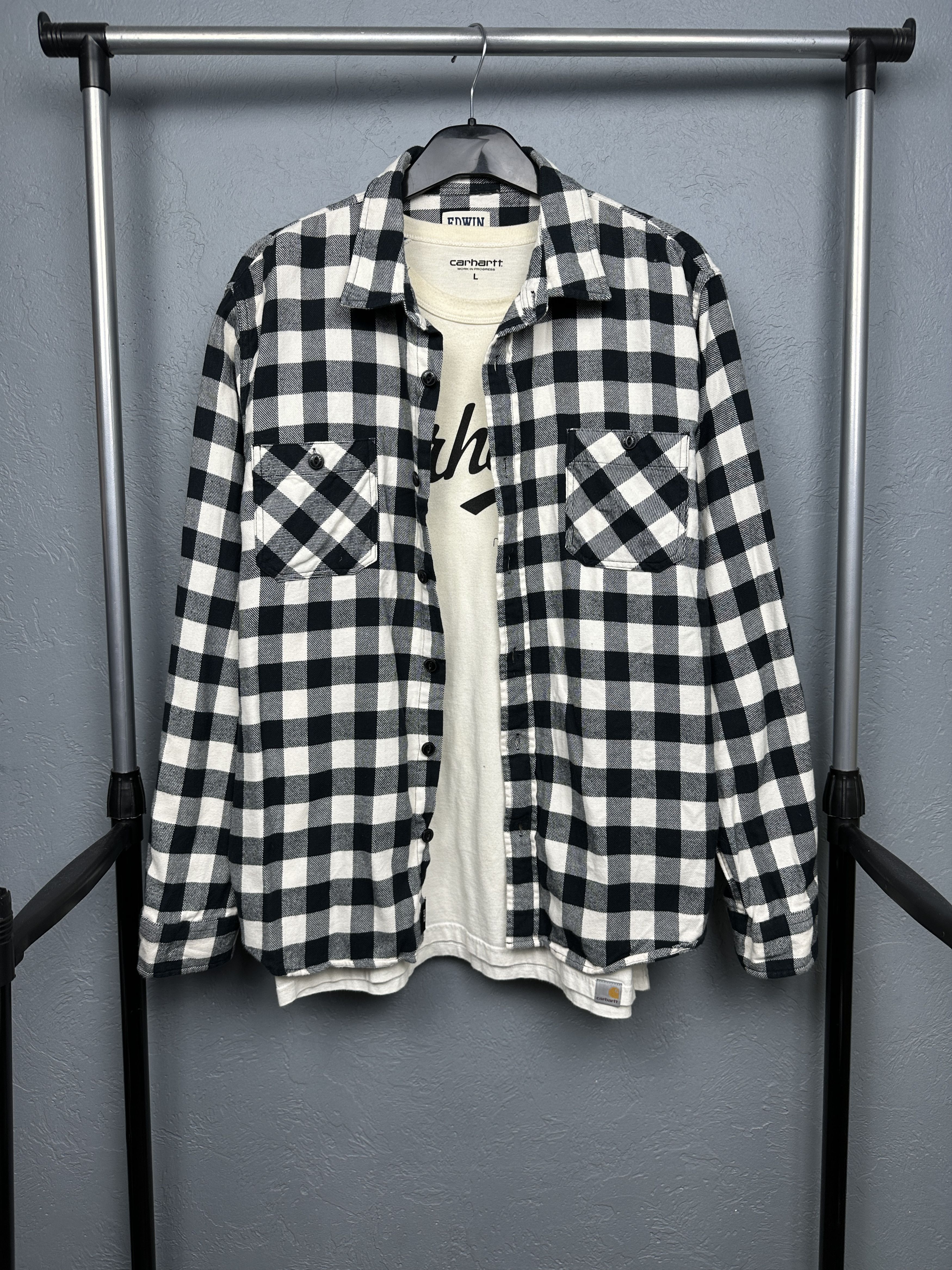 Edwin × Flannel Edwin Mens Flannel Labour Plaid Shirt Size US L / EU 52-54 / 3 - 1 Thumbnail