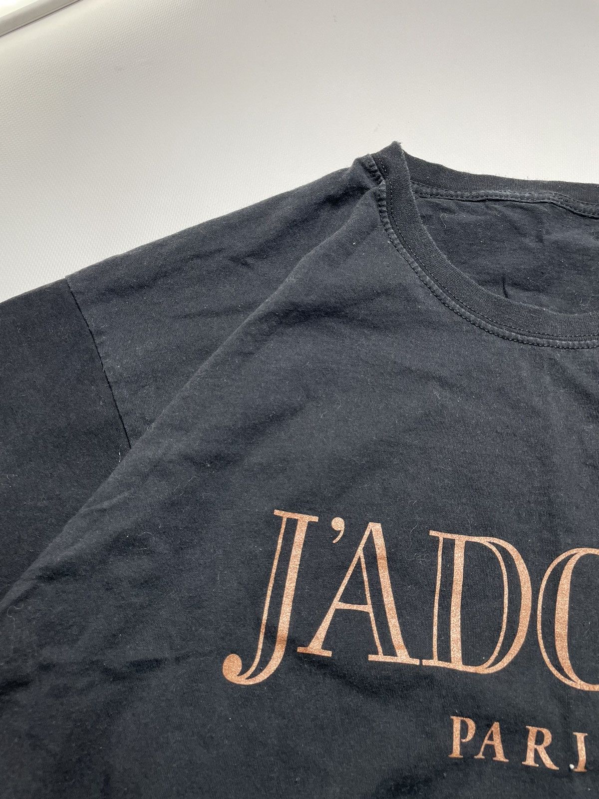Fruit Of The Loom ARCHIVE Vtg 00s J Adore Paris Wash Black Street Tee Size US XL / EU 56 / 4 - 2 Thumbnail