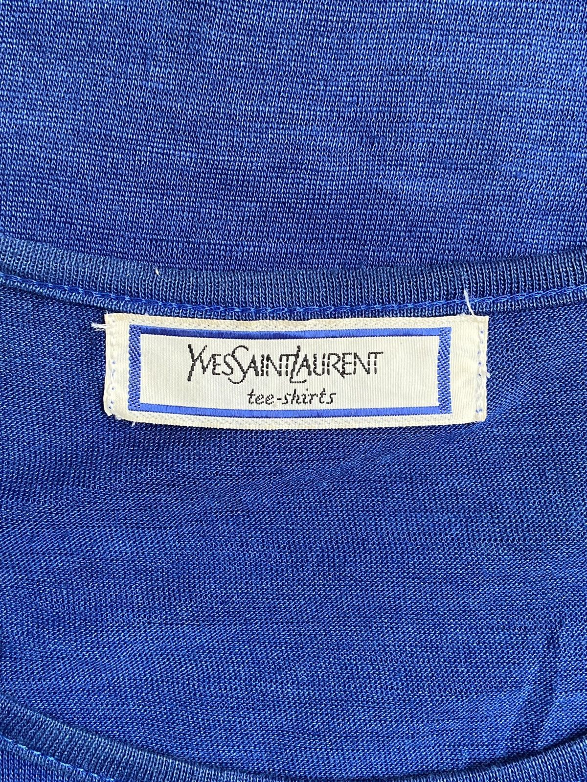Yves Saint Laurent Yves Saint Laurent Blue T-shirt Size US S / EU 44-46 / 1 - 6 Thumbnail