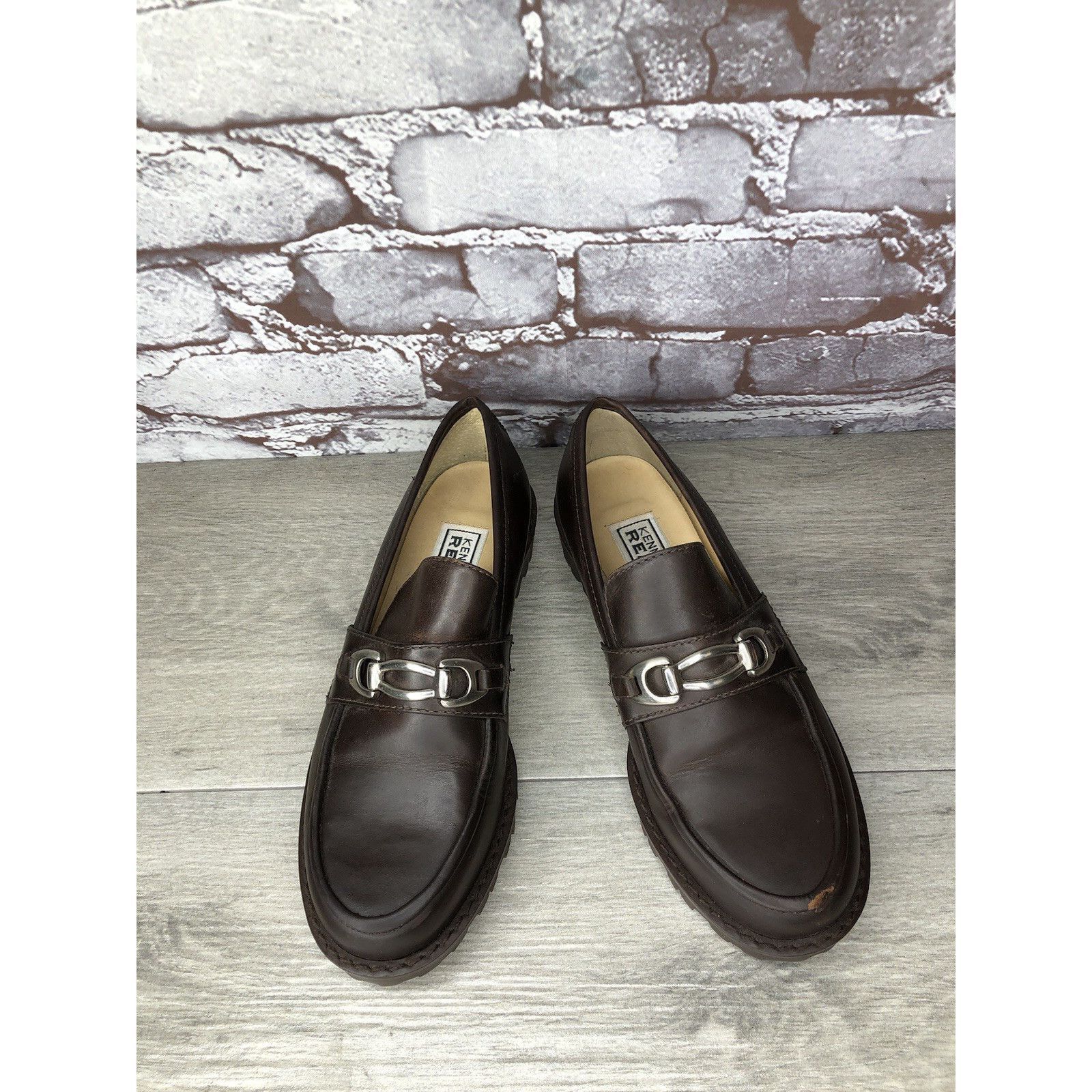Kenneth Cole Kenneth Cole VTG Horsebit Brown Leather Lug Sole Loafers Dre Size US 6.5 / IT 36.5 - 17 Thumbnail