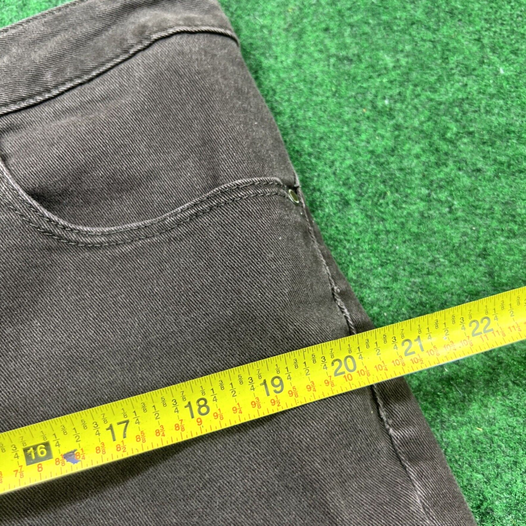 Lee Lee Womens Plus Brown At the Waist Straight Leg Denim Pants Sz 18W Medium 37x28 Size 40" / US 18 - 7 Thumbnail