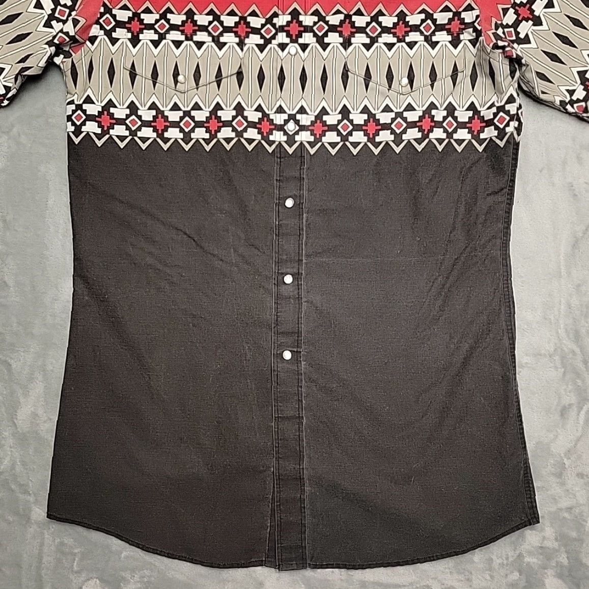 Vintage VINTAGE Corral West Shirt Men M Red Black Geometric Western Peaerl Snap Aztec Cowboy Size US M / EU 48-50 / 2 - 2 Thumbnail