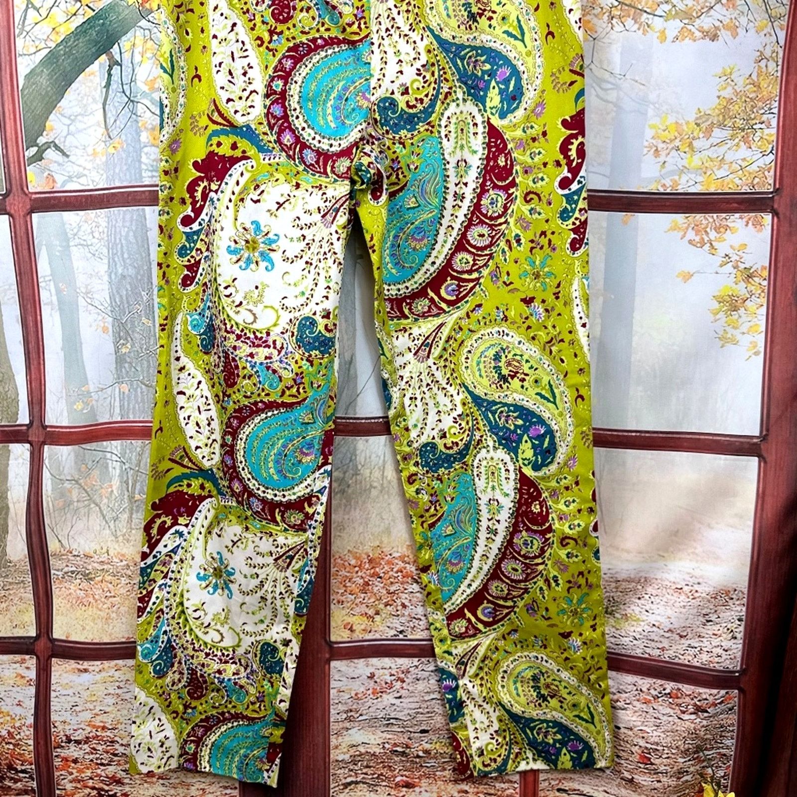 Other Sally Bridge Audrey Dress Pants - Paisley - size M Size 29" - 6 Thumbnail