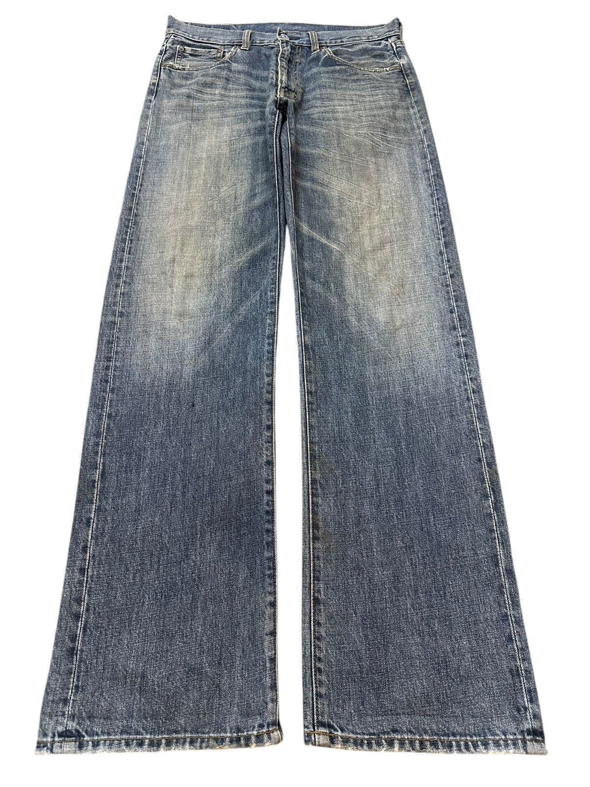 Japanese Brand Vintage Japanese Brand Blue Mud Wash Style Baggy Jeans Size US 32 / EU 48 - 1 Thumbnail
