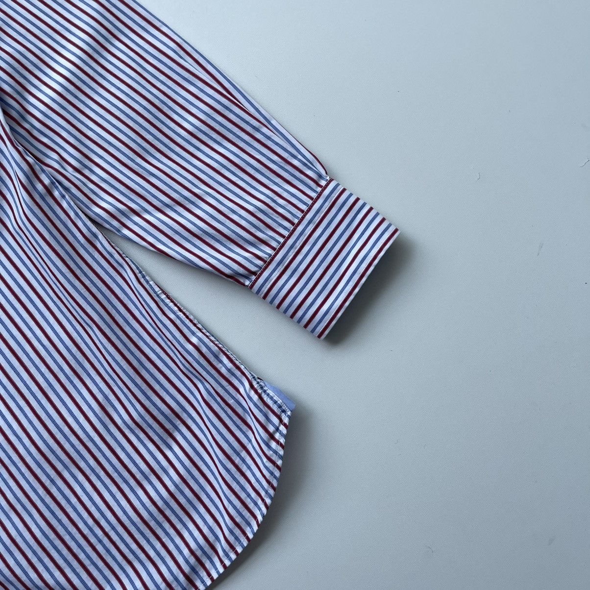 Hackett Hackett London Slim Striped Button Ups Shirt White/Red/Blue Size US L / EU 52-54 / 3 - 4 Thumbnail