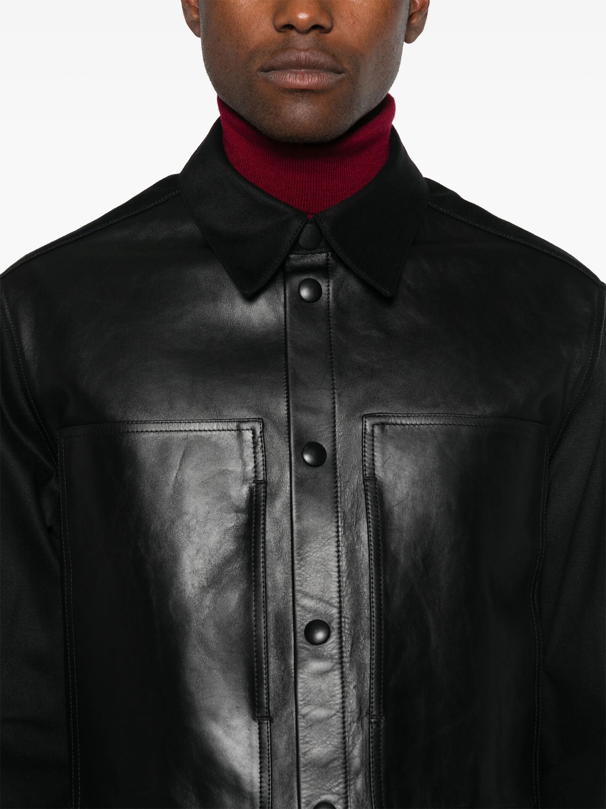 Jil Sander o1w1db10825 Denim Shirt in Black Size US M / EU 48-50 / 2 - 5 Thumbnail