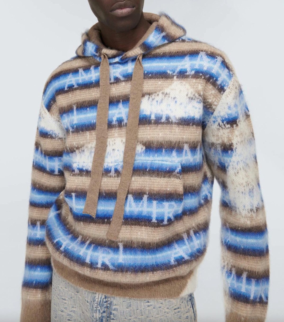 Amiri Amiri Staggered Striped Mohair Wool Hoodie NEW 1500$ Size US S / EU 44-46 / 1 - 4 Thumbnail