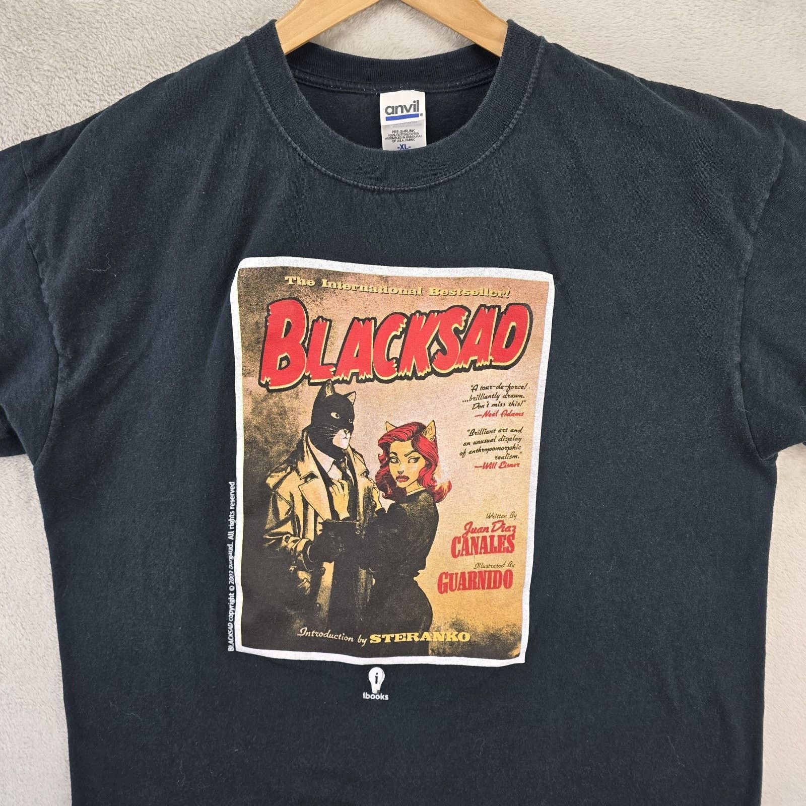 Anvil Vintage Blacksad Comic Book Shirt XL Y2K Juan Diaz RARE 2003 Size US XL / EU 56 / 4 - 2 Thumbnail