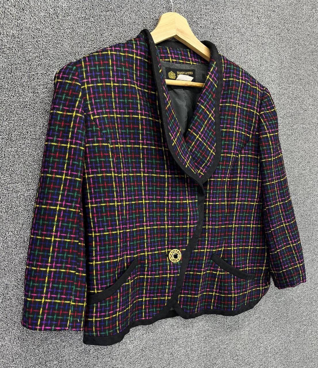 Hardy Amies Hardy Amies Shadow Plaid Checkered Cardigan Jacket Size M / US 6-8 / IT 42-44 - 2 Thumbnail