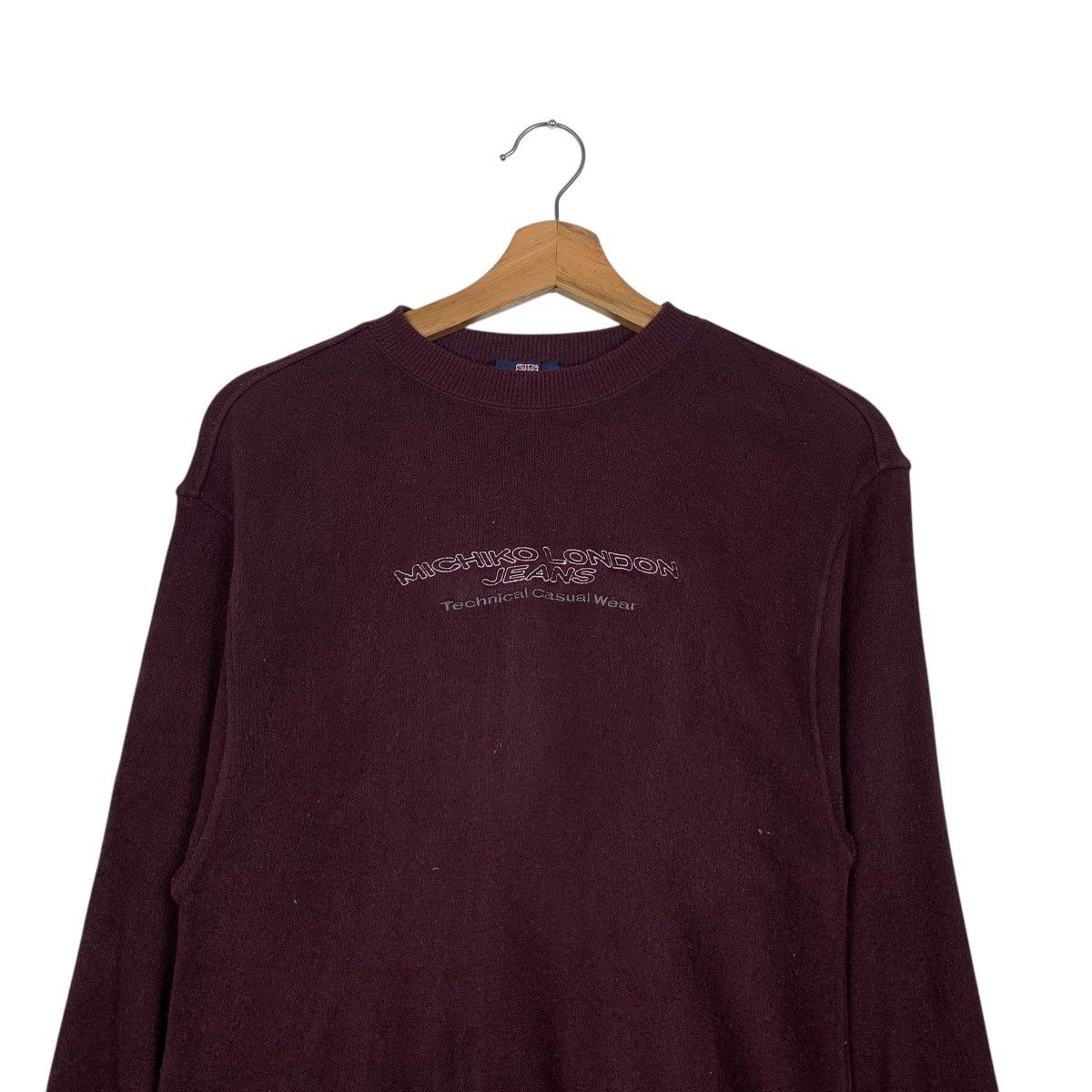 Michiko Koshino London MICHIKO LONDON Technical Wear Maroon Sweatshirt #2422-C108 Size US M / EU 48-50 / 2 - 2 Thumbnail