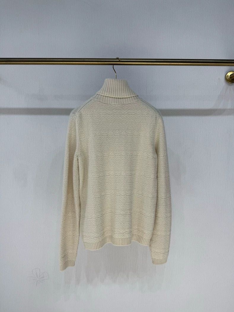 Loro Piana LORO PIANA Cashmere snowflake high collar sweater Size XS / US 0-2 / IT 36-38 - 6 Thumbnail