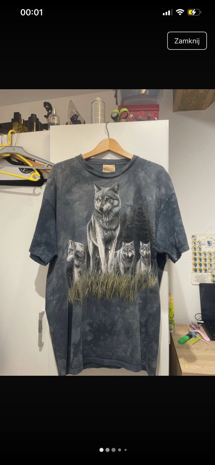 The Mountain Vintage wolfs in the grass t shirt y2k Size US XL / EU 56 / 4 - 1 Thumbnail