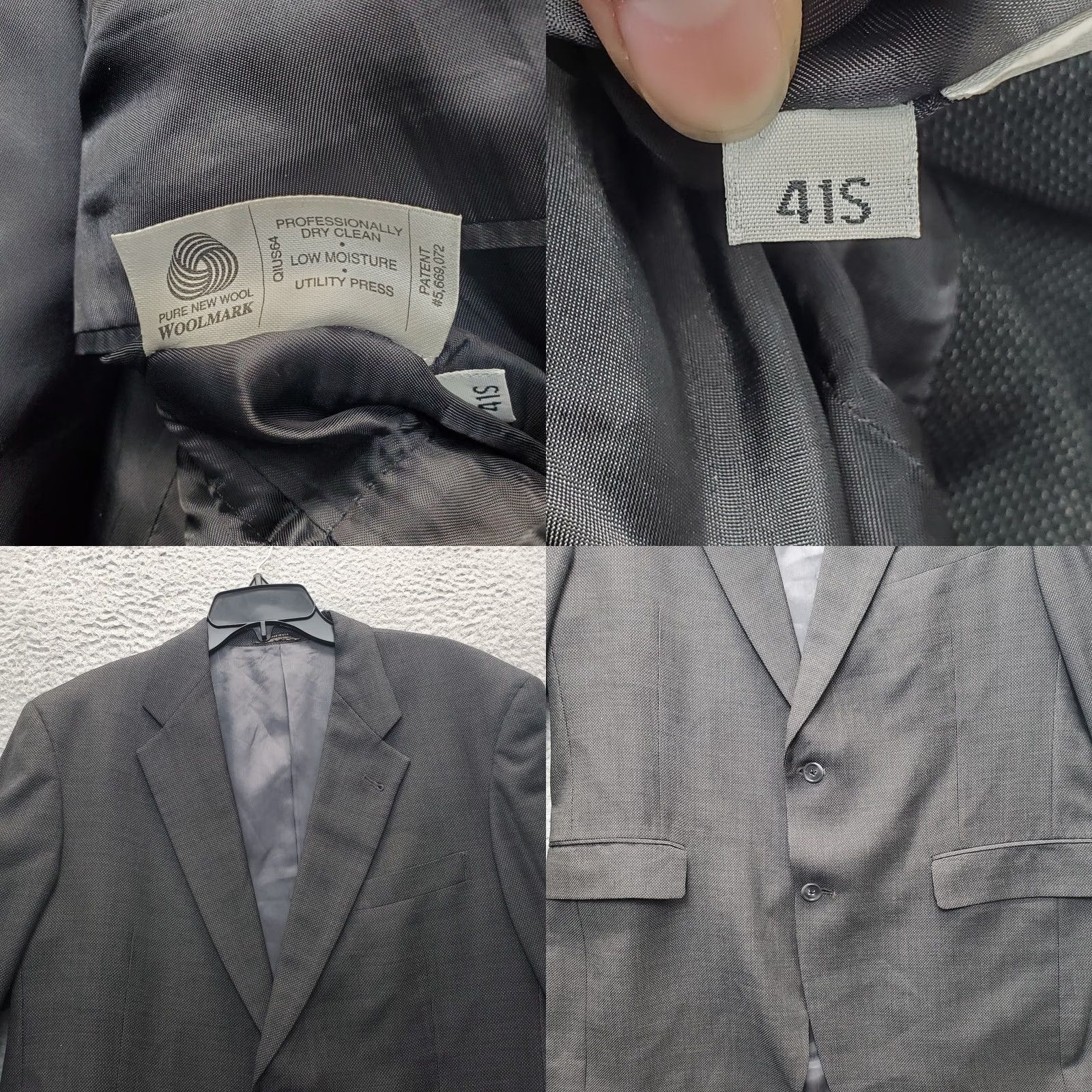 Hart Schaffner Marx Hart Schaffner Marx Blazer Mens 41S Notch Lapel Long Sleeve Formal Blazer, Wool, Multicolor, Pre-owned, Regular, Short Size US L / EU 52-54 / 3 - 8 Thumbnail