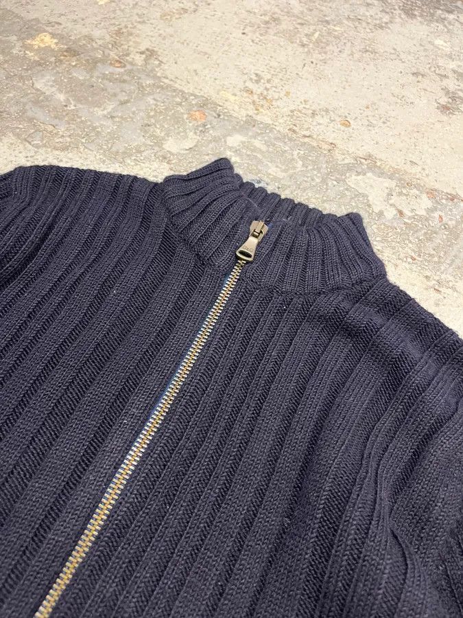Dolce & Gabbana 2000s Dolce & Gabbana Navy Minimalist Zip-Up Sweater Size US M / EU 48-50 / 2 - 5 Thumbnail