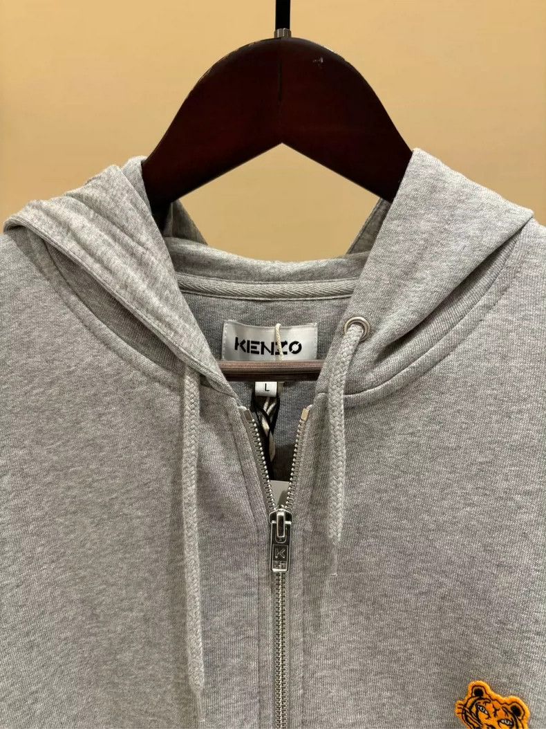 Kenzo KENZO Gray zippered hoodie Size US L / EU 52-54 / 3 - 4 Thumbnail