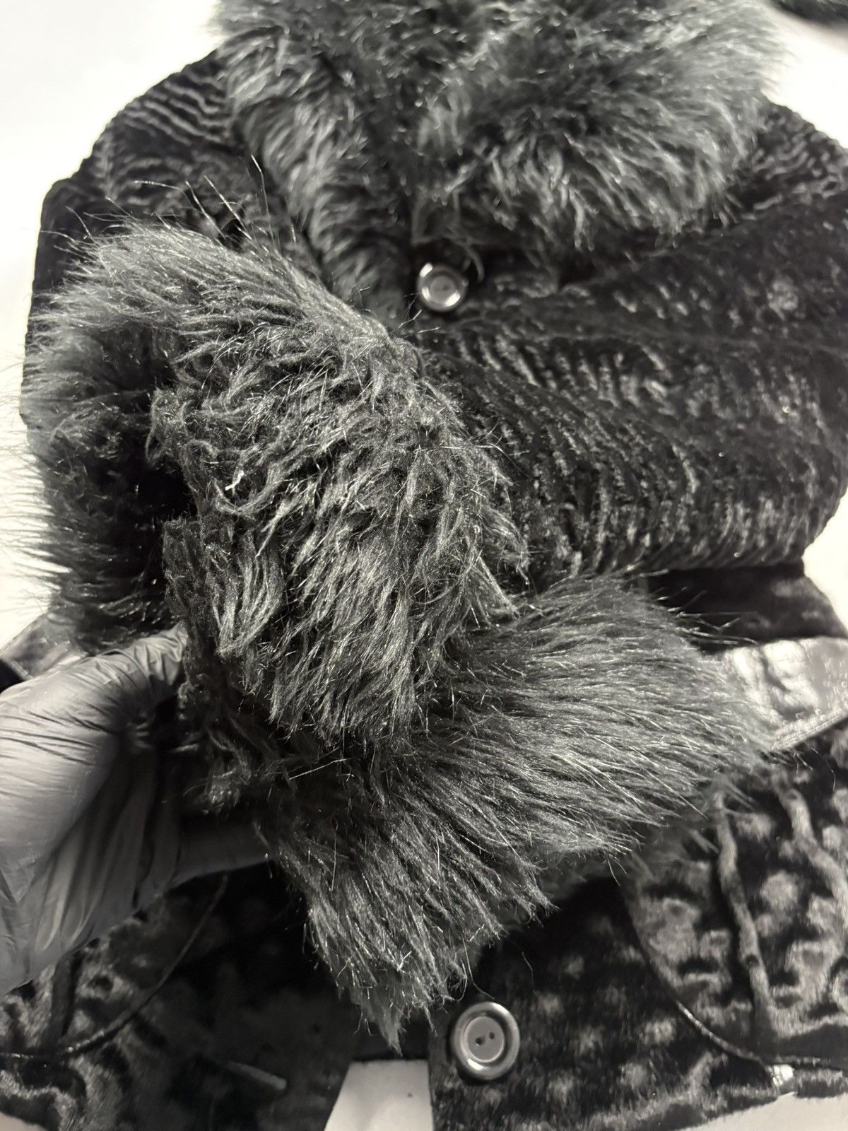 Vintage Vintage Karakul Lamb Fur Hooded Jacket With Faux Fur Trim S Size S / US 4 / IT 40 - 22 Thumbnail