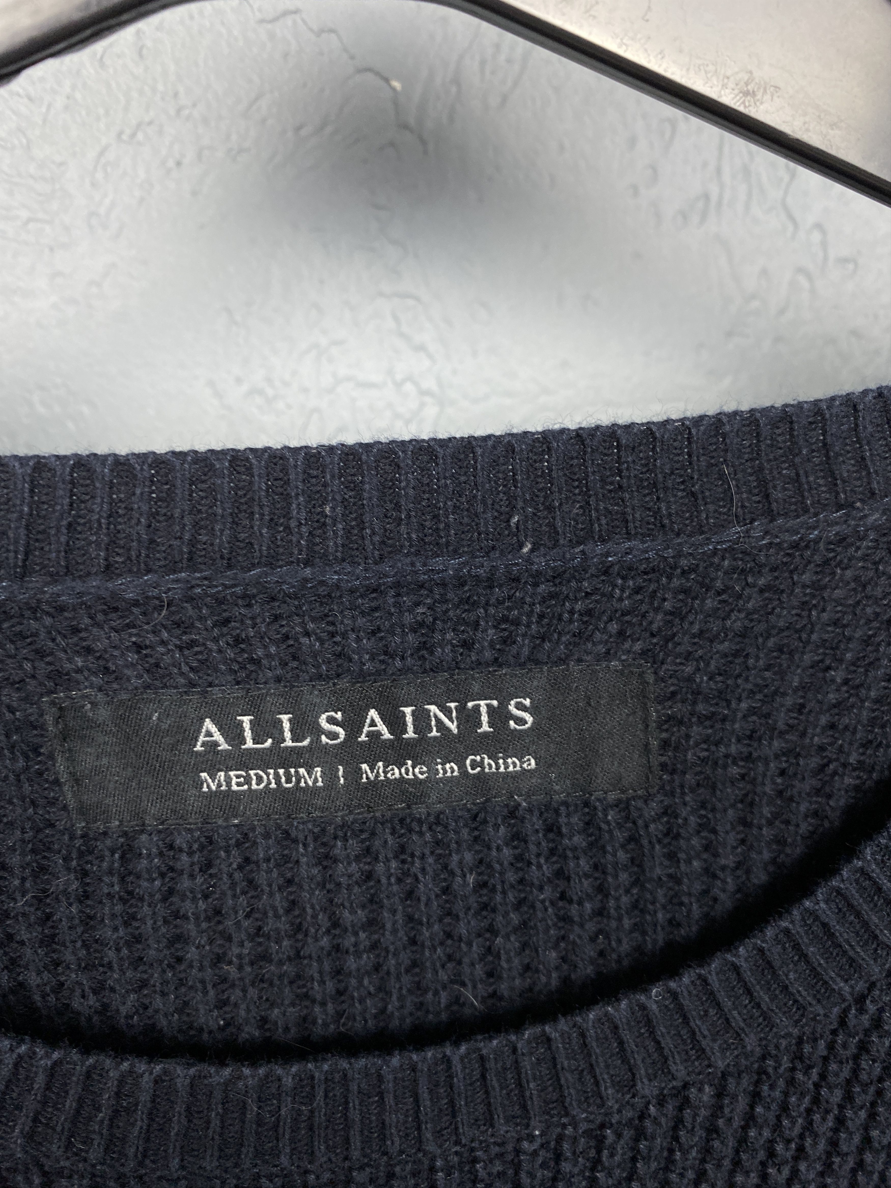 Allsaints Allsaints Mens Trias Crew Neck Cotton Knit Sweater Size US M / EU 48-50 / 2 - 4 Thumbnail
