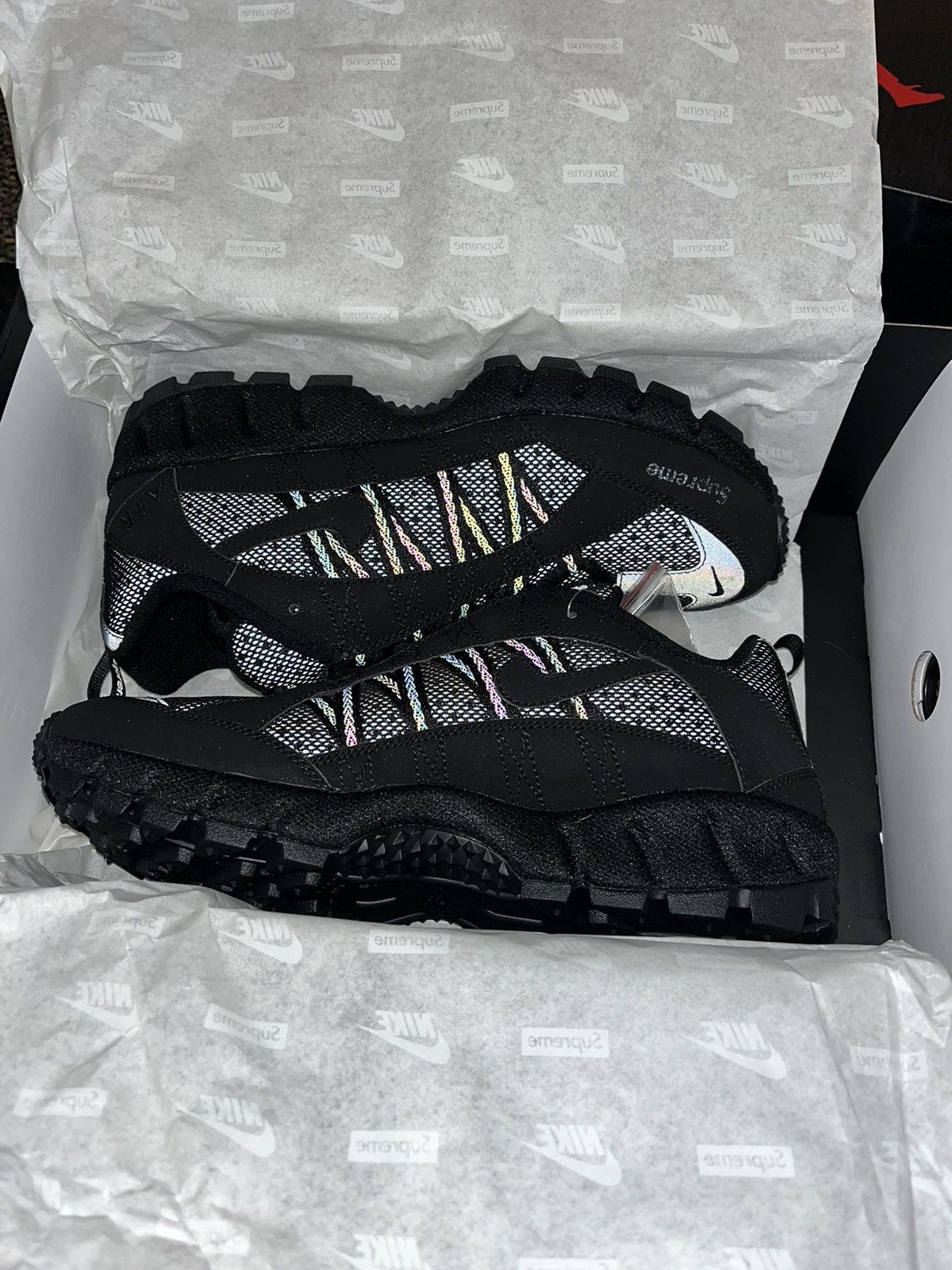 image of 2017 Supreme X Nike Air Humara Shoes in Black, Men's (Size 10.5)