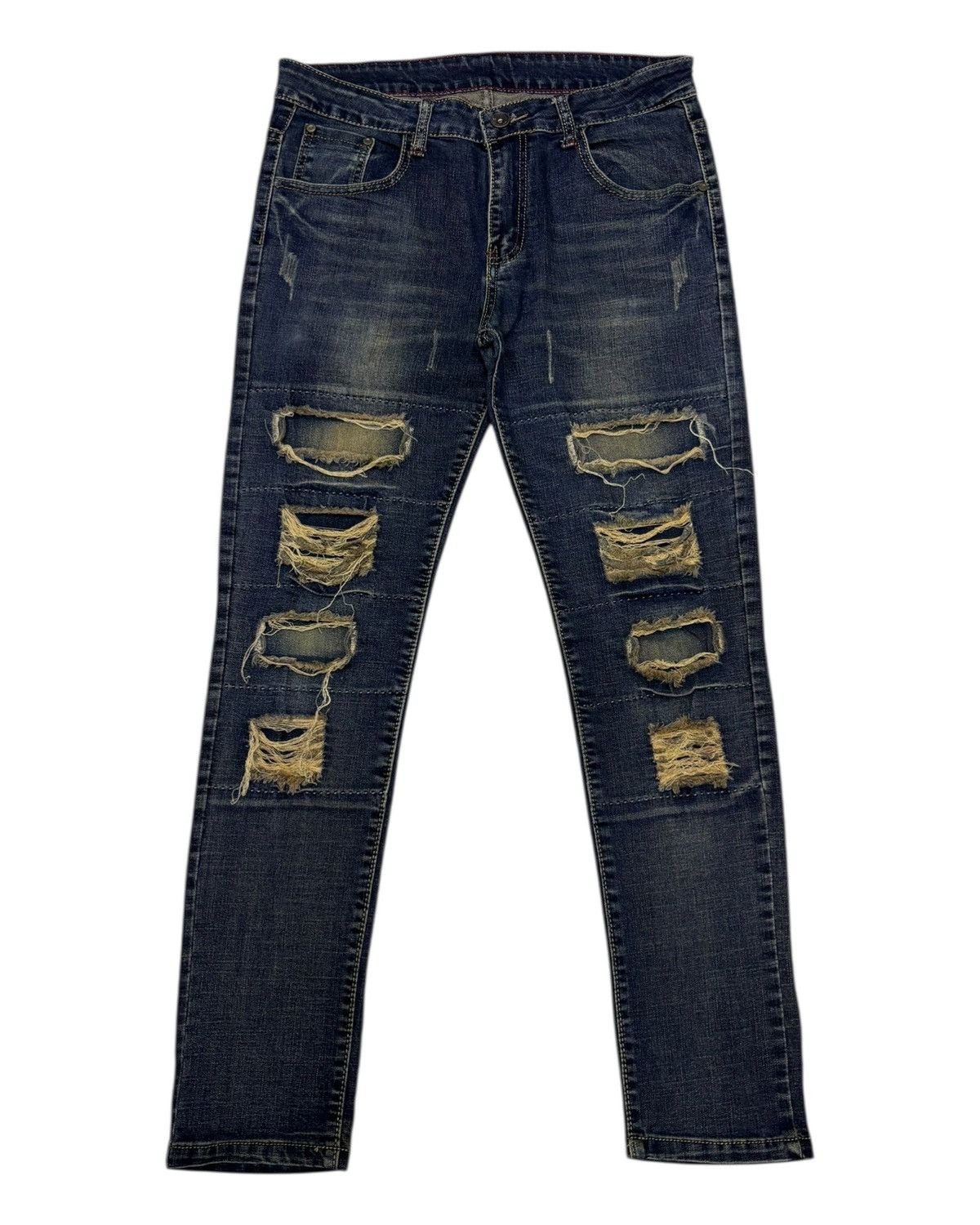 Xander Zhou ZHUO YU DISTRESSED DENIM JEANS Size US 32 / EU 48 - 7 Thumbnail