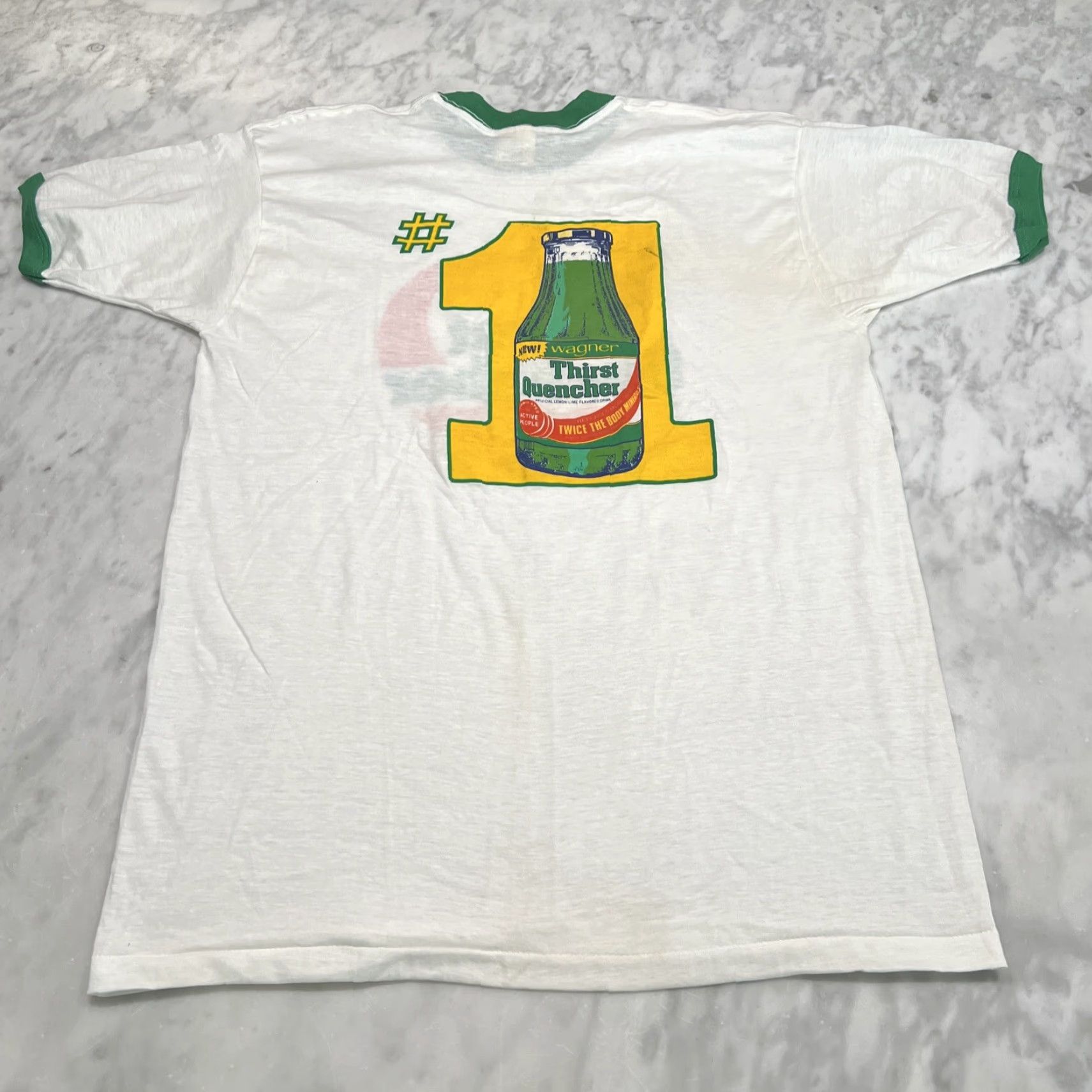 Doublet VINTAGE Wagner Ringer T-Shirt Men XL White 1980s Made in USA Double Sided Graphic Size US XL / EU 56 / 4 - 3 Thumbnail