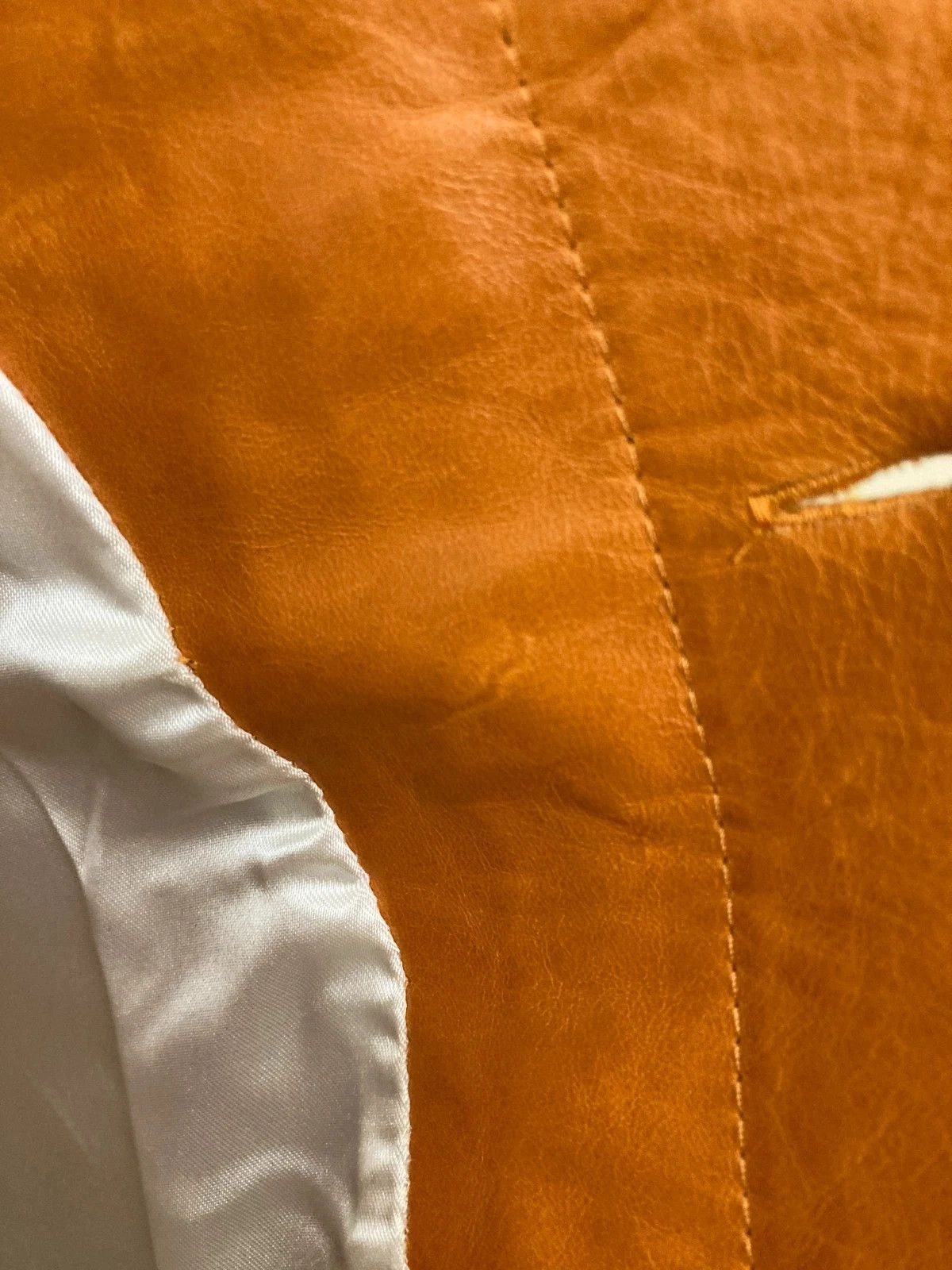 clothsurgeon Leather Jacket Orange Medium/Large Made in England Size US M / EU 48-50 / 2 - 19 Thumbnail