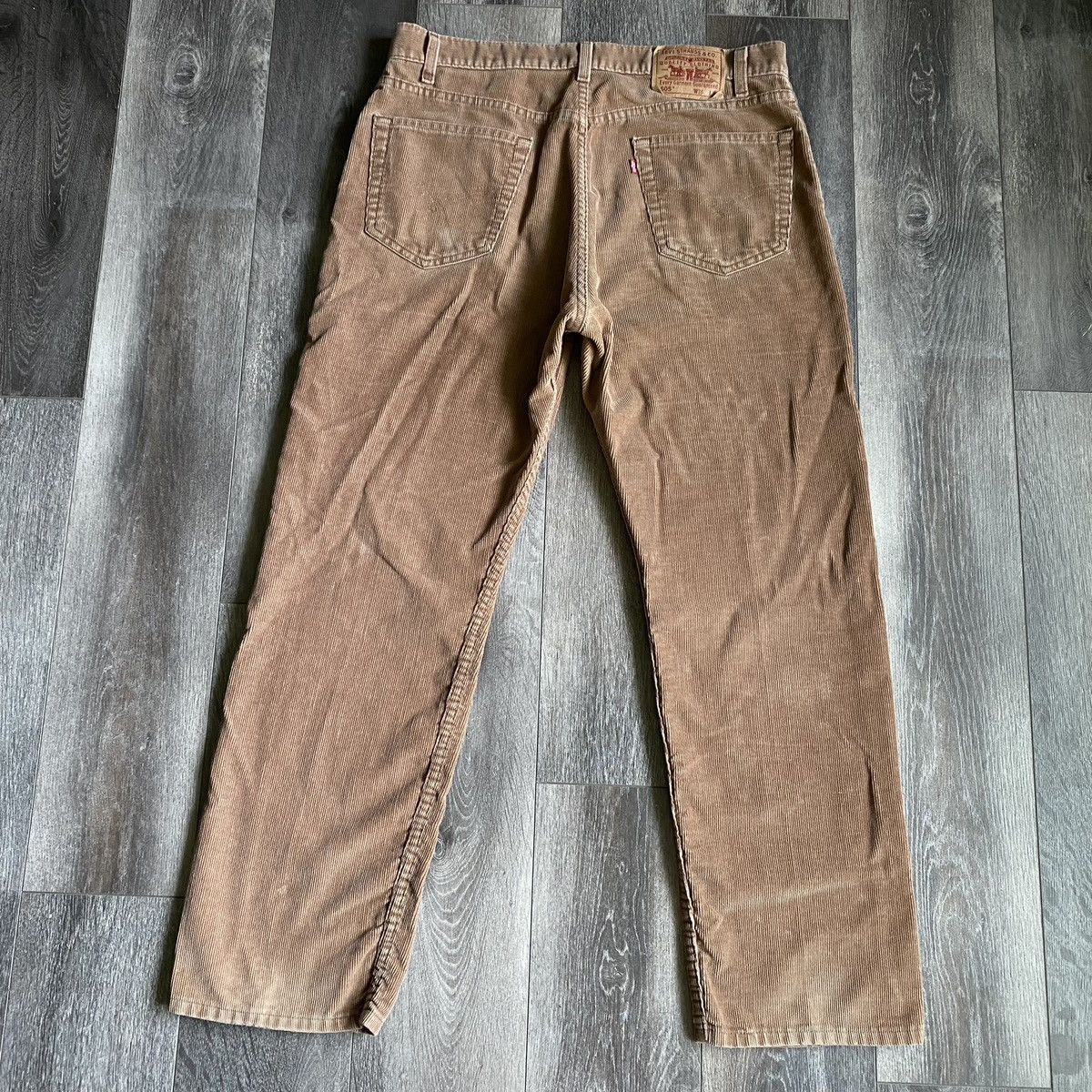 Levi's Vintage 1990s Levi’s Corduroy Straight Wash Tan Pants 36x30 Size US 36 / EU 52 - 1 Thumbnail