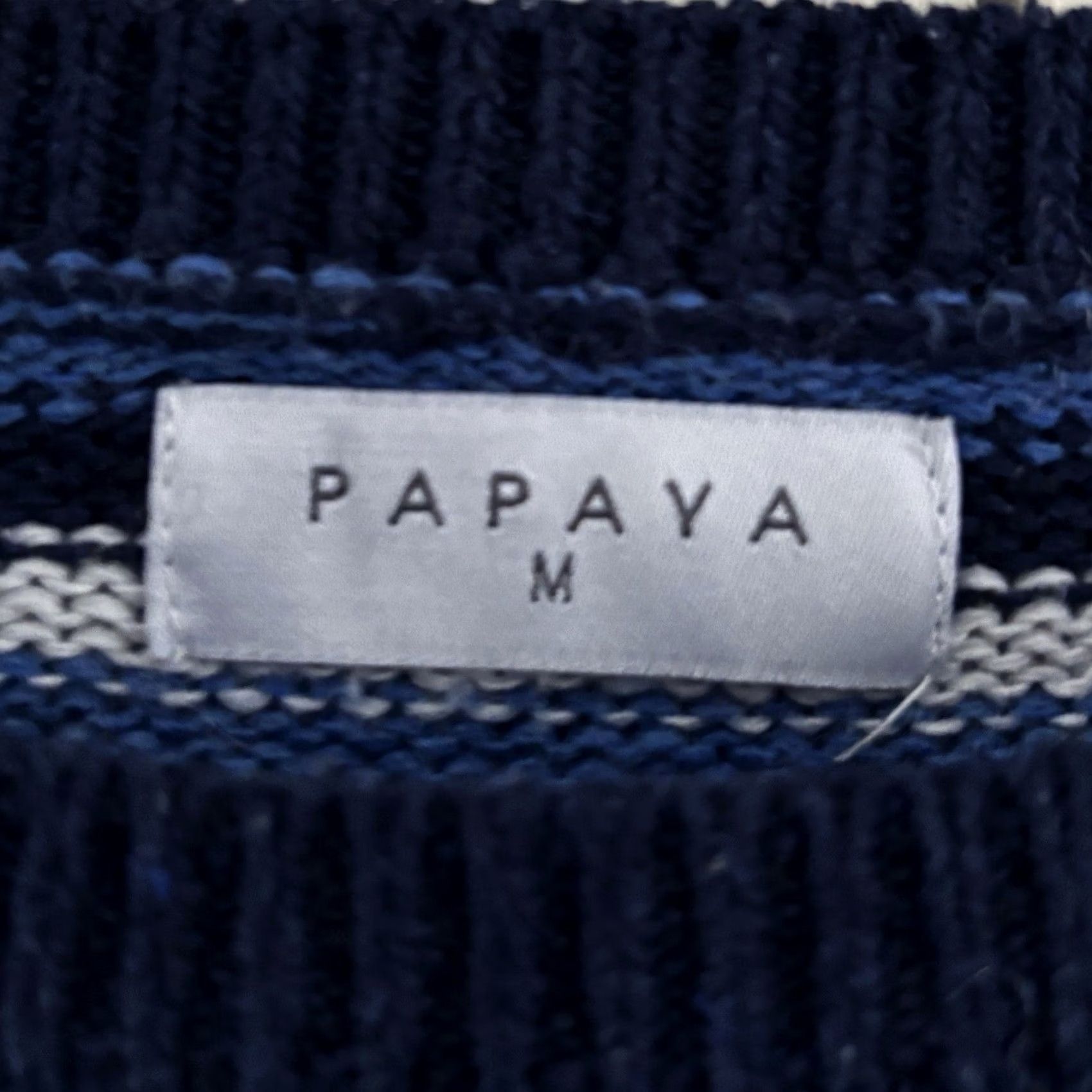 Vintage Papaya Striped Jumper Women’s Balloon Sleeve Crew Neck Pullover Size M Used Size M / US 6-8 / IT 42-44 - 6 Thumbnail