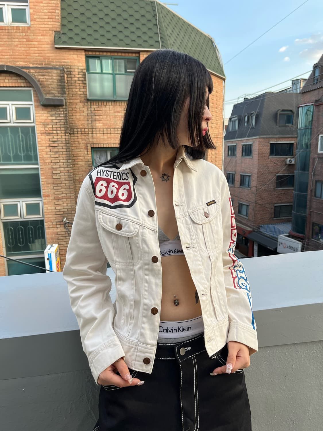 Hysteric Glamour Vintage 90's Hysteric Glamour Rock N Roll Denim Jacket Size US S / EU 44-46 / 1 - 2 Thumbnail