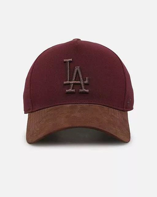 47 Brand × Vintage Los Angeles Dodgers LA 47 Brand Suede SnapBack hat Maroon Size ONE SIZE - 1 Thumbnail