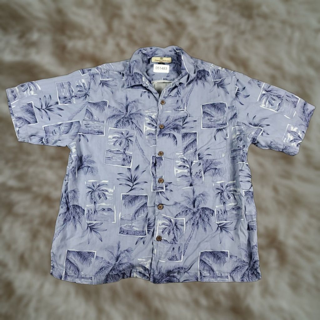 Tommy Bahama Tommy Bahama Shirt Mens Medium Blue Hawaiian Button Up Short Sleeve Size US M / EU 48-50 / 2 - 1 Thumbnail