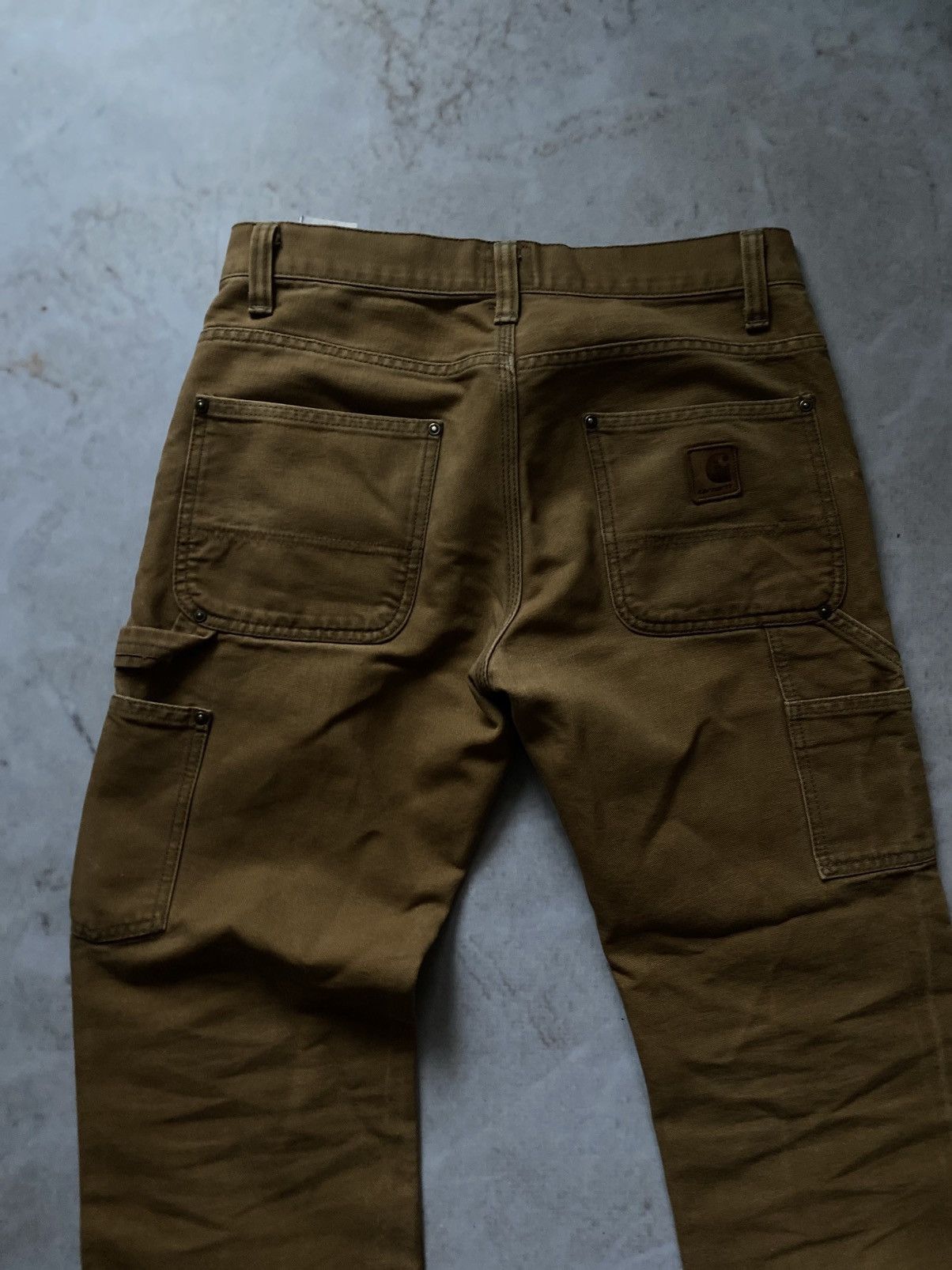 Carhartt × Vintage RARE Vintage 90s Carhartt Brown Denim Carpenter Pants Hype Size US 29 - 6 Thumbnail