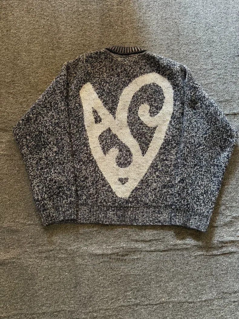 Acne Studios Acne Studios Men's Round Neck Heart Patterned Loose Wool M Size US S / EU 44-46 / 1 - 1 Thumbnail