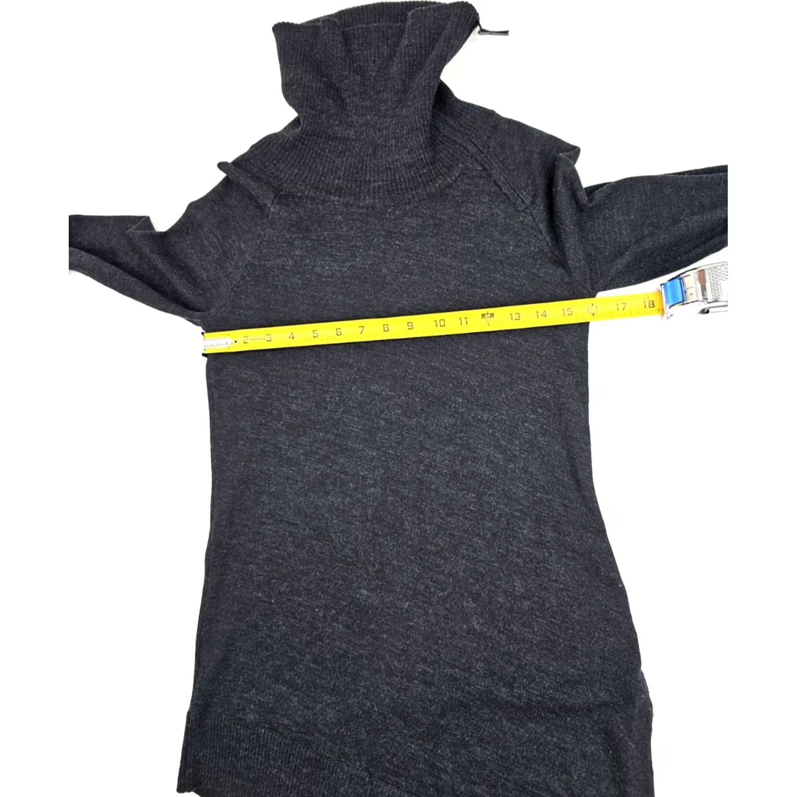 Smartwool SMARTWOOL Merino Wool Blend Asymmetric Zip Turtleneck Sweater Women XS Gray Size XS / US 0-2 / IT 36-38 - 6 Thumbnail