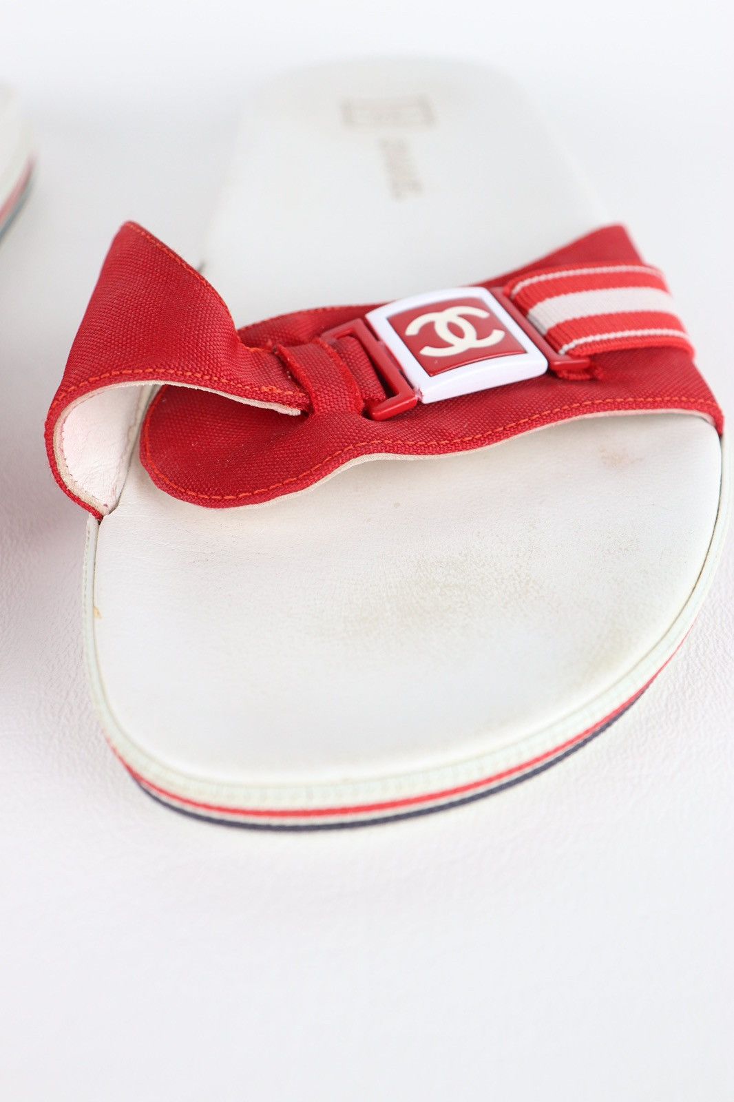 Chanel × Designer × Vintage Chanel Sport Line CC Slides 🍓 Size US 7.5 / IT 37.5 - 5 Thumbnail