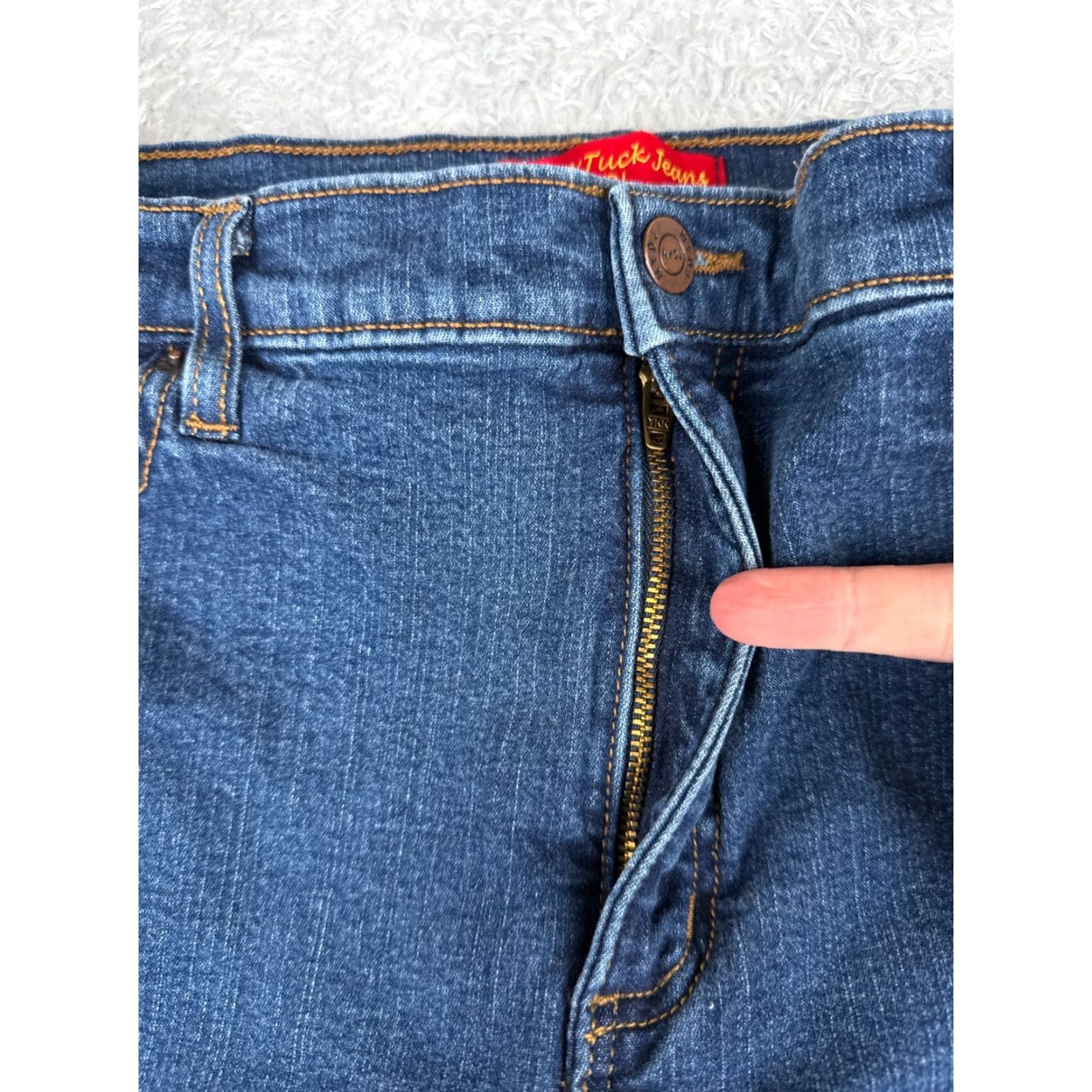 NYDJ NYDJ Women’s Flared Jeans Pants 30x29 Denim Cotton Spandex Tummy Tuck High Rise Blue 12 Size 34" / US 12 / IT 48 - 5 Thumbnail