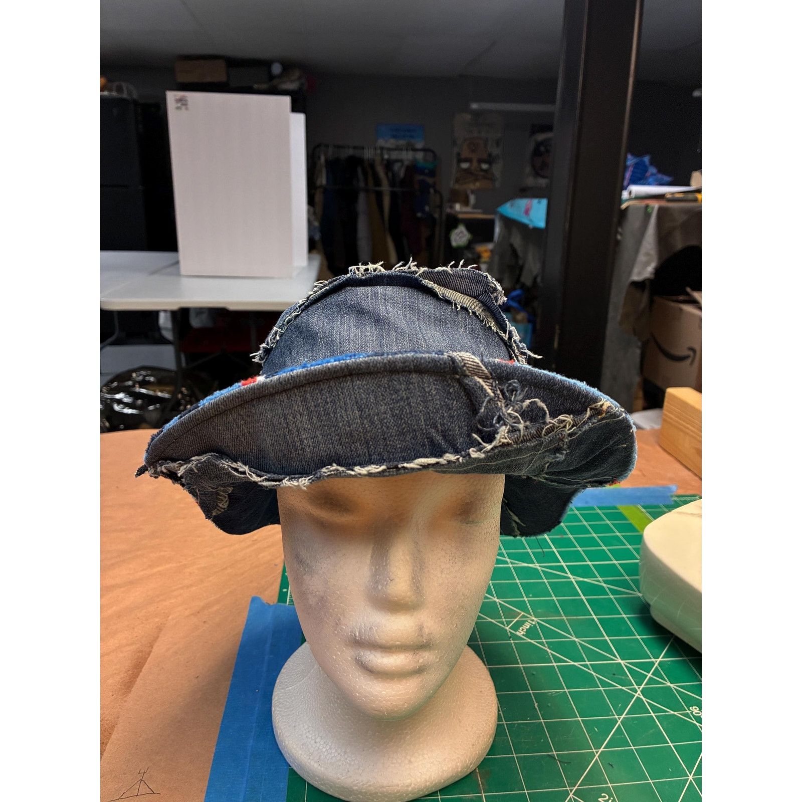 Other Miss Fit Upcycled Patchwork Denim Bucket Hat, Small, Beach Size ONE SIZE - 2 Thumbnail