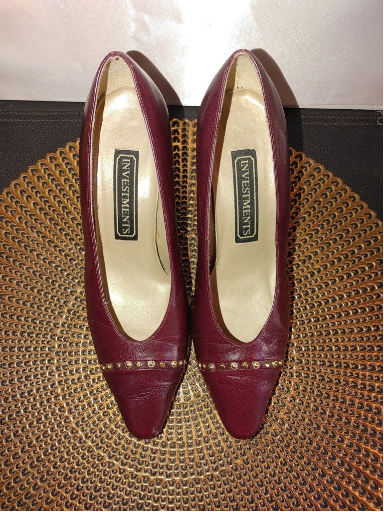 Other Investments Leather Heels Size 37.5 Size US 7 / IT 37 - 3 Thumbnail