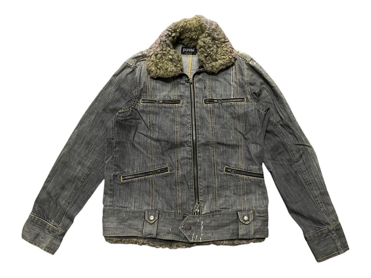 If Six Was Nine × In The Attic × Japanese Brand 2000s L.G.B STYLE DENIM BLEACH JACKET RARE DESIGN Size US M / EU 48-50 / 2 - 2 Thumbnail