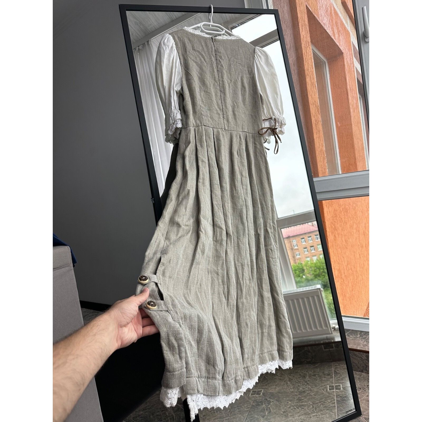 Vintage VTG Hammerschmid Bavarian Austria Style Linen Woman Folk Lon Size M / US 6-8 / IT 42-44 - 22 Thumbnail