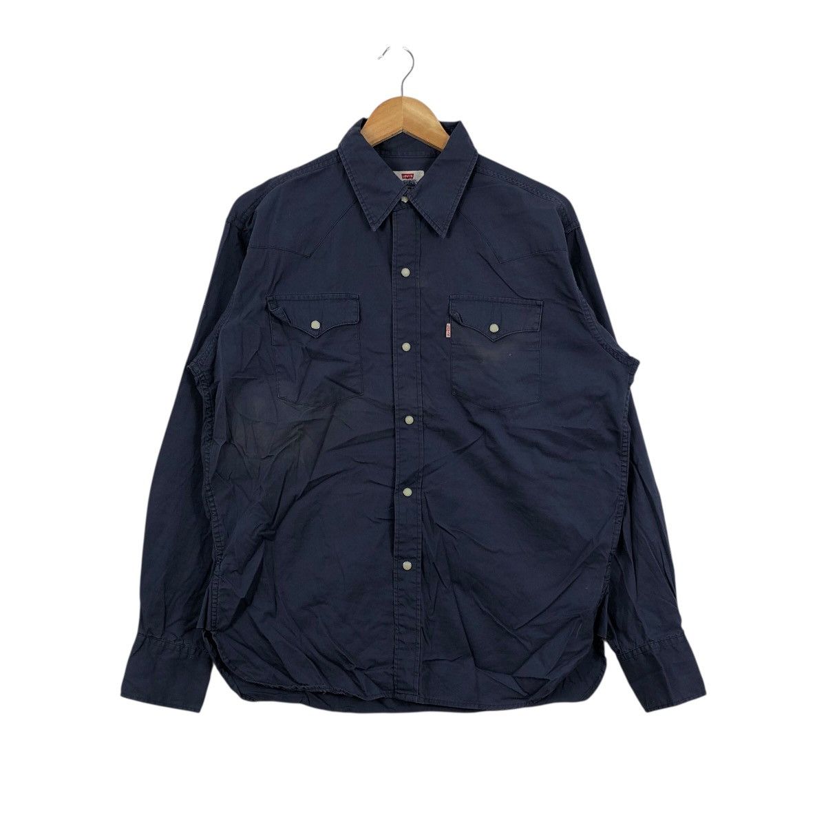 Levi's × Vintage Vintage LEVIS USA Made in Hong Kong Chambray Western Shirt Size US L / EU 52-54 / 3 - 1 Thumbnail