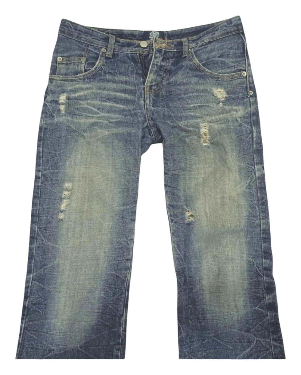 Japanese Brand Chouette Japan Mud Wash Minimalist Flare Jeans Size US 29 - 9 Thumbnail