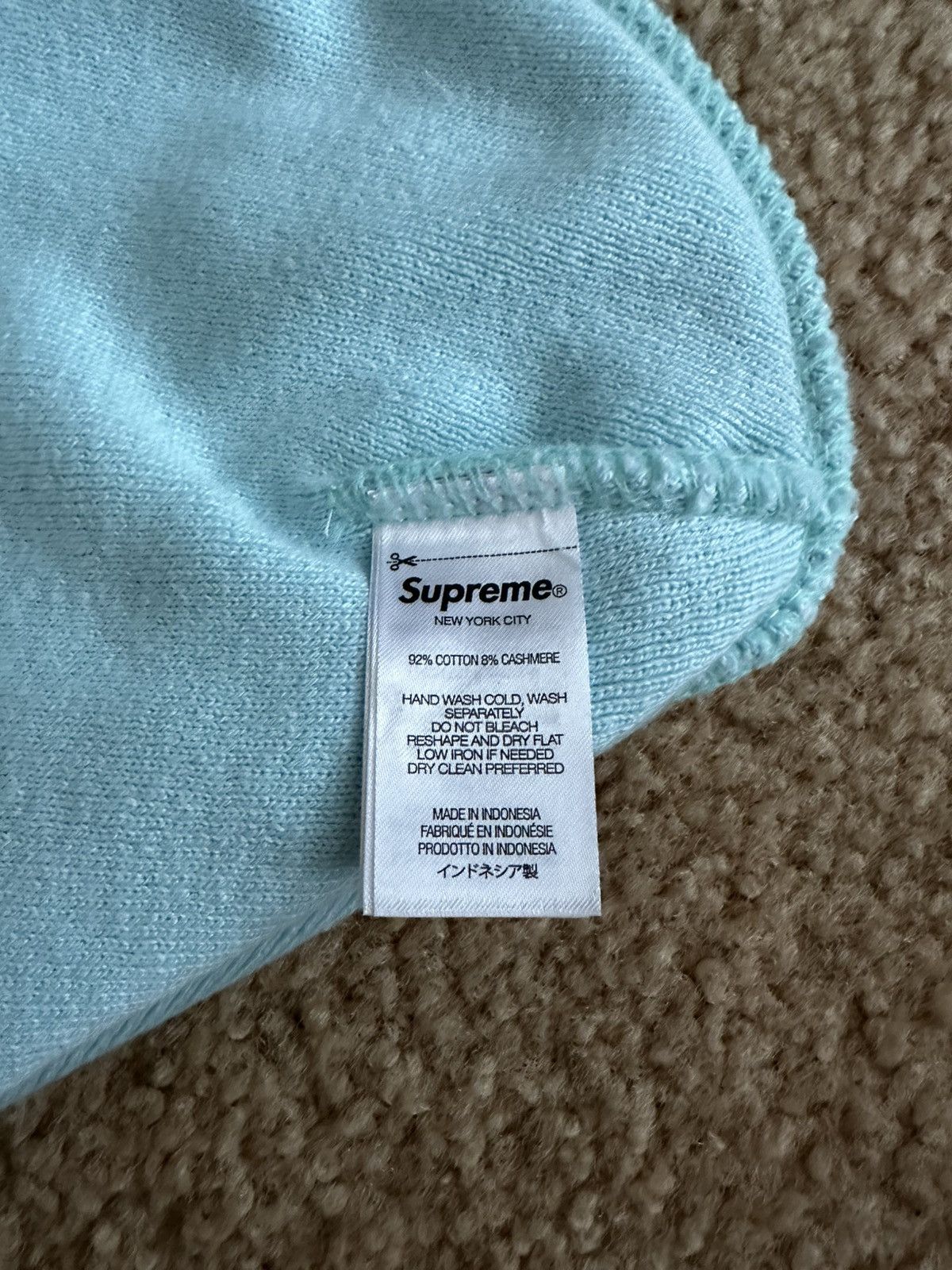 Supreme Supreme Big Logo Beanie Teal Size ONE SIZE - 5 Thumbnail