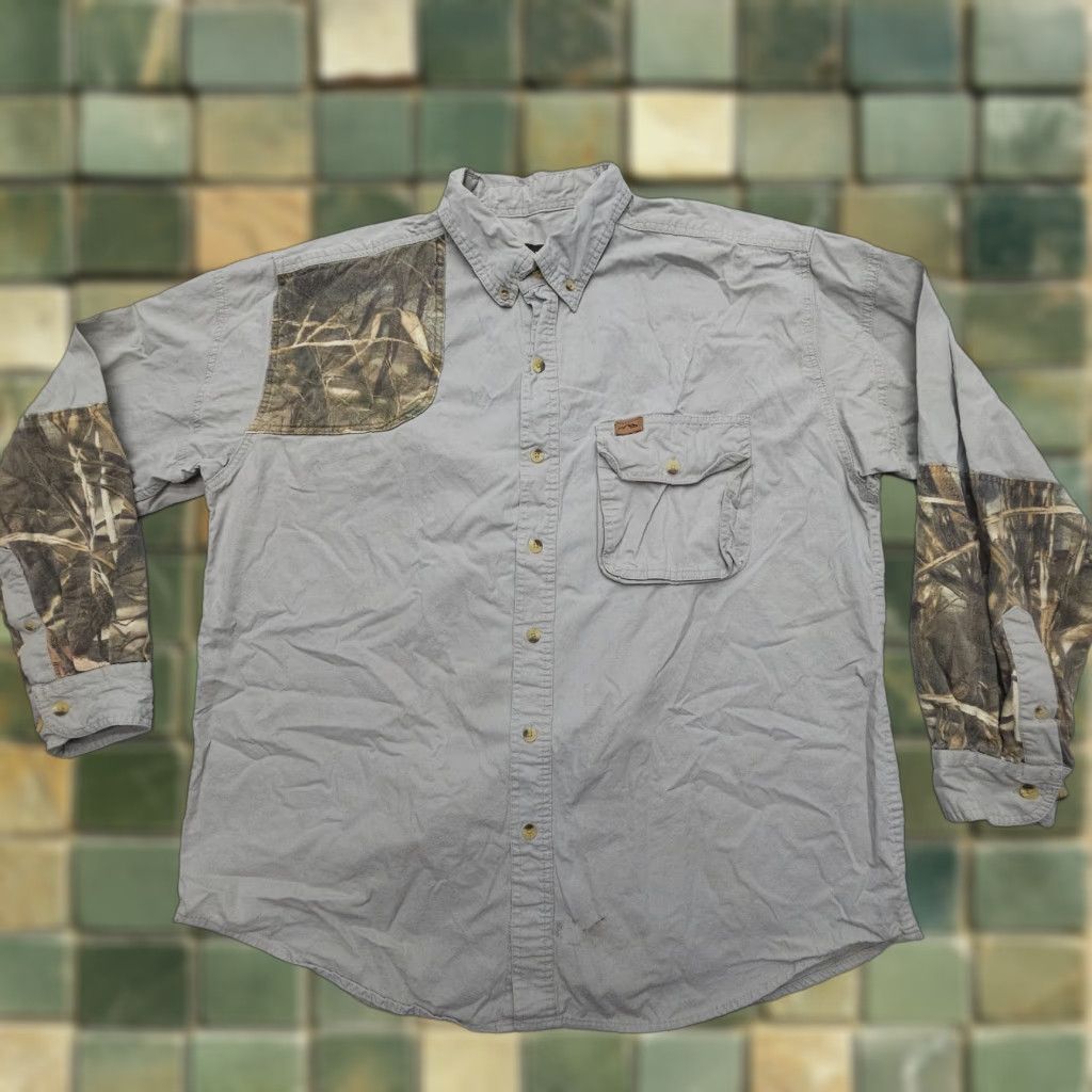 Warehouse Sportsmans Warehouse Canvas Shooting Shirt Mens XL Camouflage Accents Button-Up Outdoor Size US XL / EU 56 / 4 - 1 Thumbnail