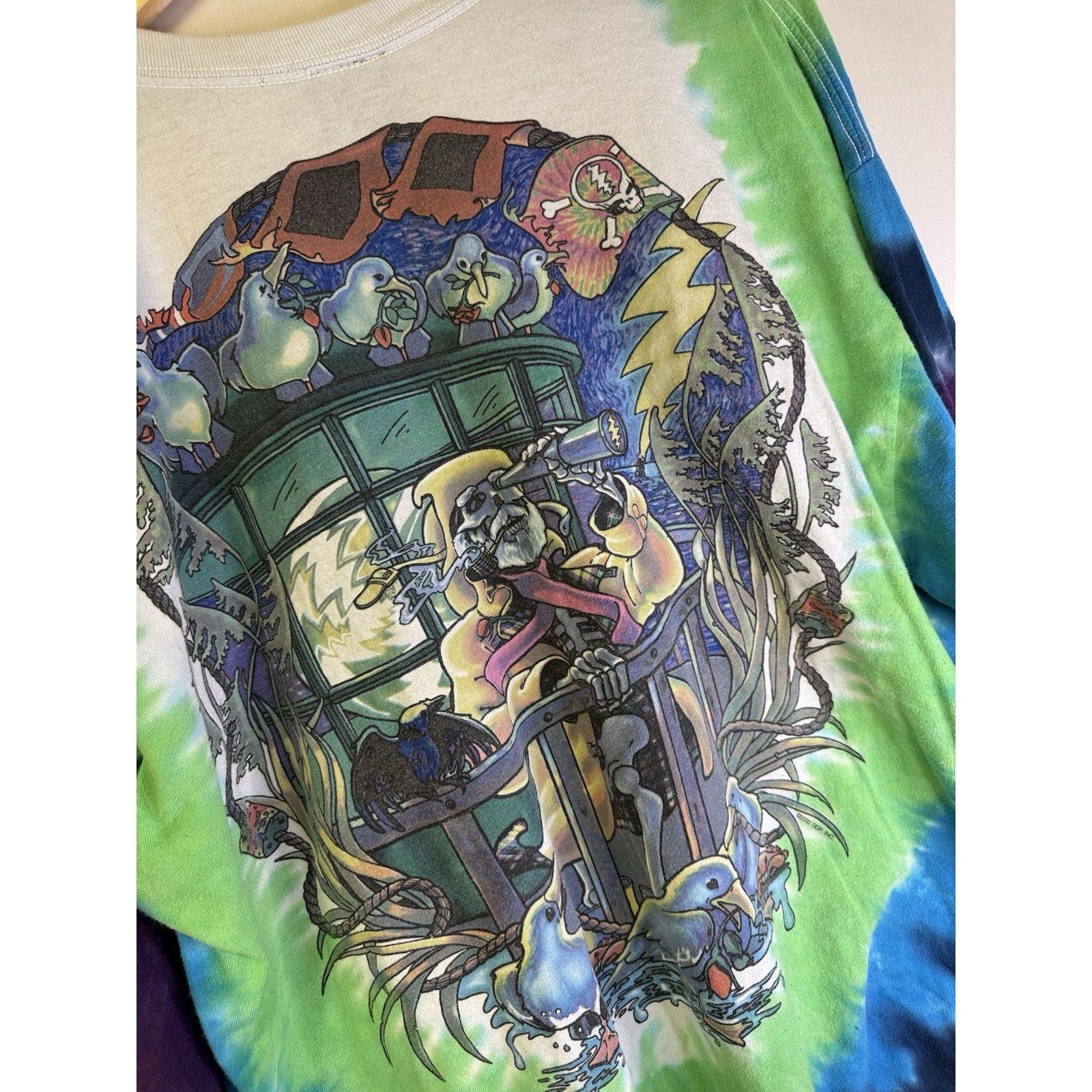 Liquid Blue Vintage Grateful Dead Tie Dye Long Sleeve Shirt XL Graphic Size US XL / EU 56 / 4 - 4 Thumbnail