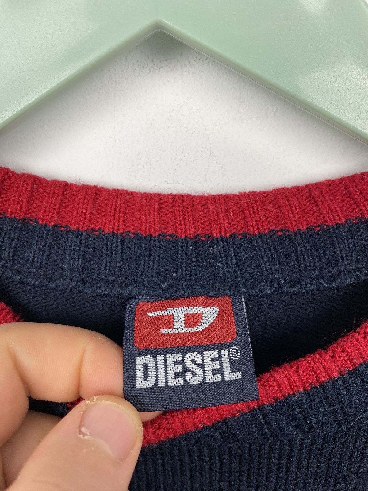 Diesel Vintage Diesel Logo Knit Sweater Y2K Stussy Von Dutch Size US XL / EU 56 / 4 - 5 Thumbnail